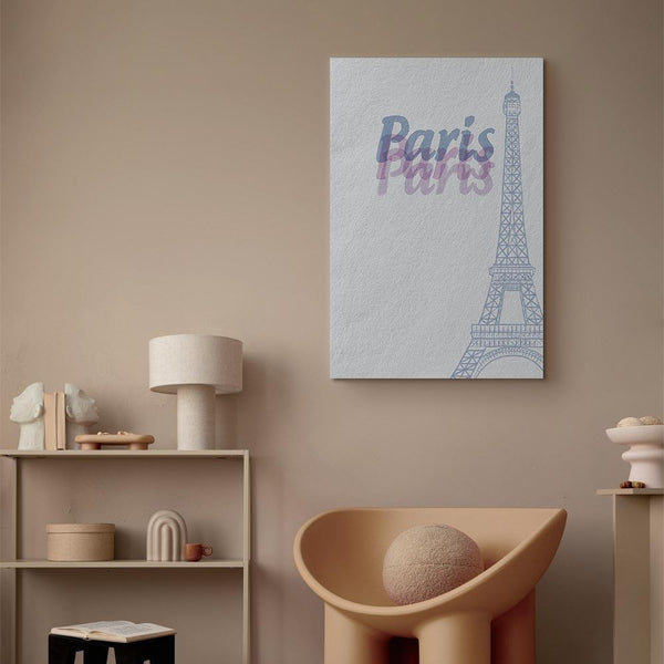 Quadro - Paris in Watercolours (1 Part) Vertical