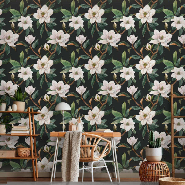 Tappezzeria murale - White Magnolias