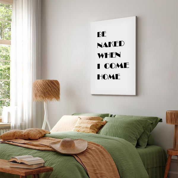 Quadro - Homecoming (1-part) - Black and White English Inscriptions