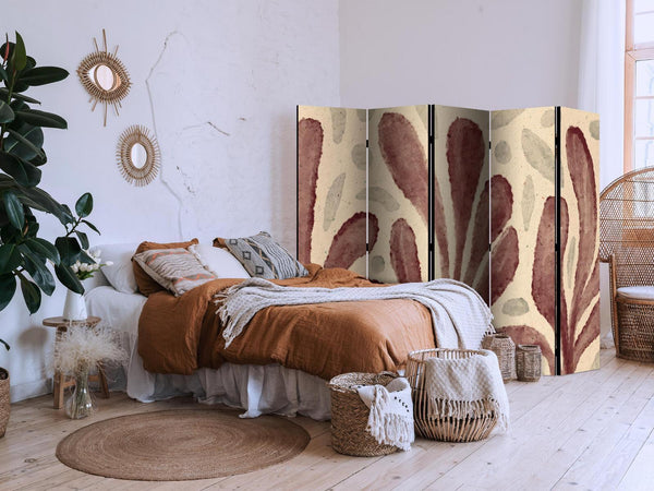 Paravento - Waving Leaves - Irregular Plant Shapes in the Style of Matisse