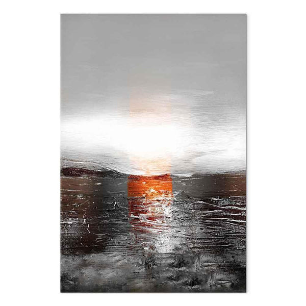 Quadro - Reflection of Colors (1-part) - Sunset in Painted Abstract Background