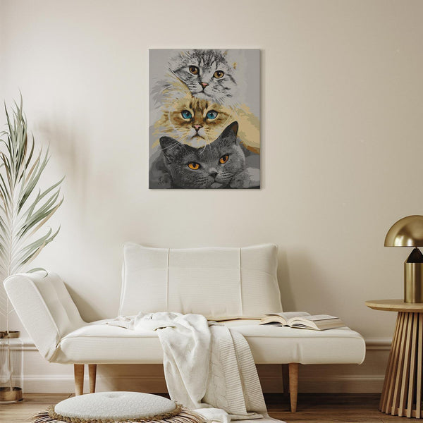 Quadro fai da te - Cat's Trio