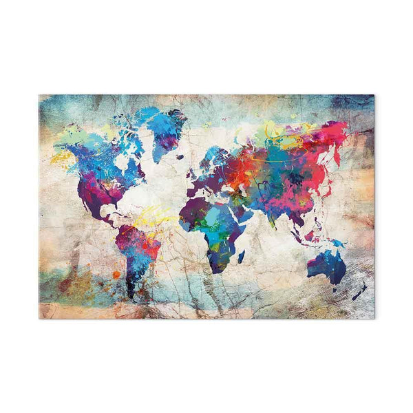 Quadro - World Map: Colourful Madness