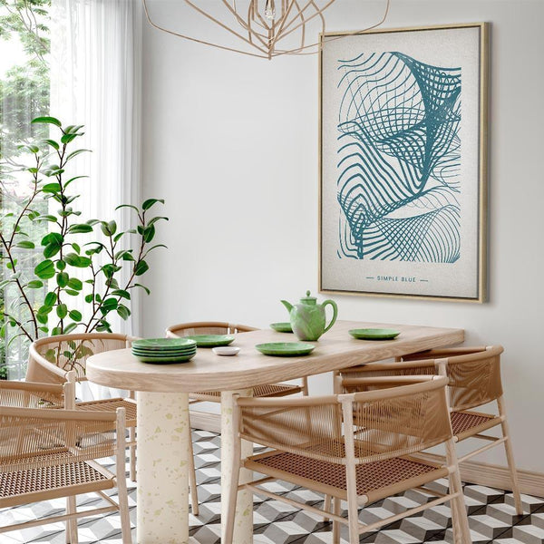 Quadro - Simple Blue (1 Part) Vertical