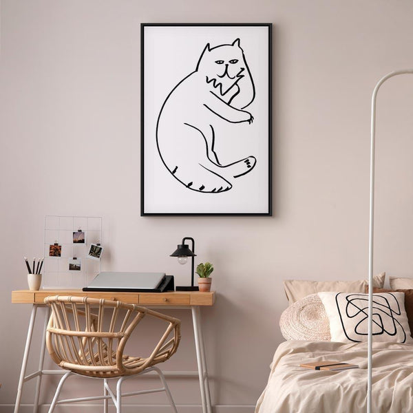 Quadro - Cat Relaxing (1 Part) Vertical