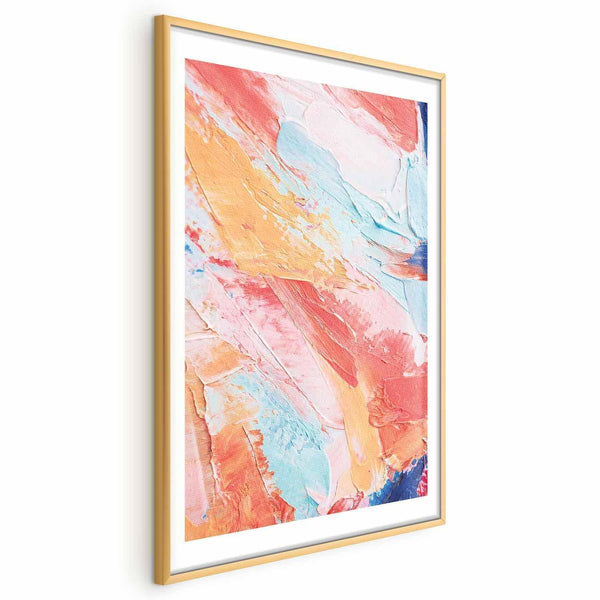 Poster - Colorful Harmony - dynamic color transitions in pastel tones