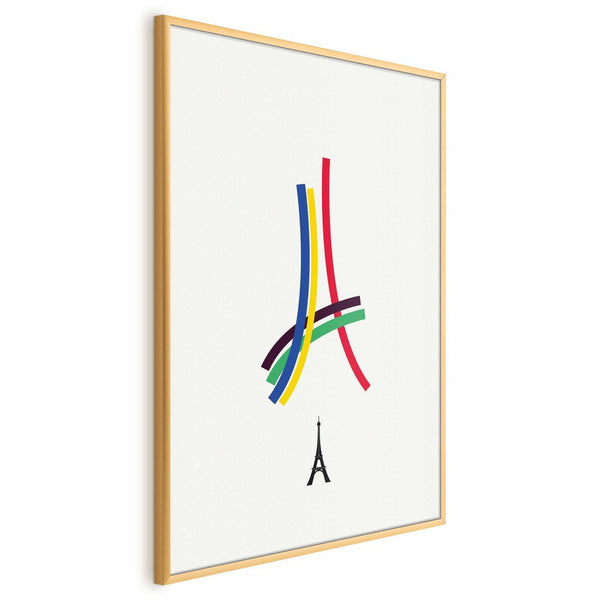 Poster - Eiffel Tower - Colored Graphic - Abstraction