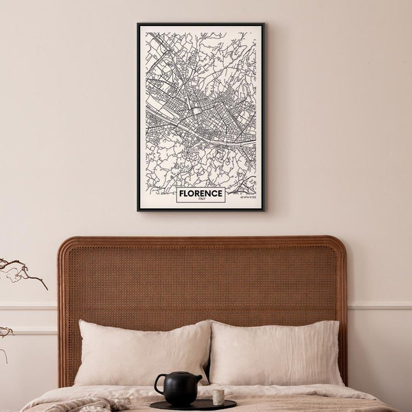 Quadro - Florence Map (1 Part) Vertical