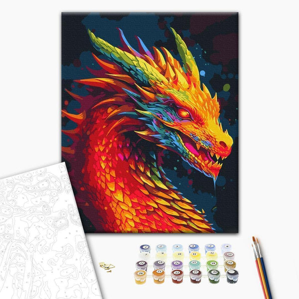 Quadro fai da te - Multicoloured dragon
