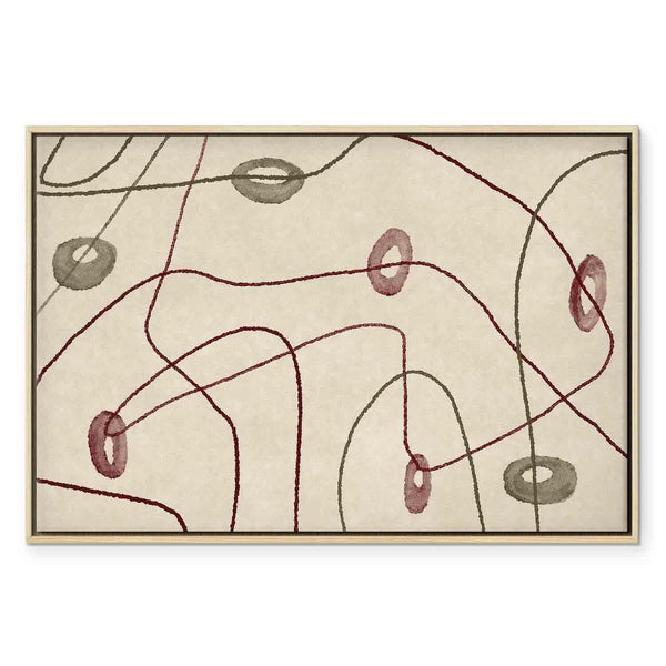 Quadro - Lines and shapes – bead labyrinth on a pale washed background