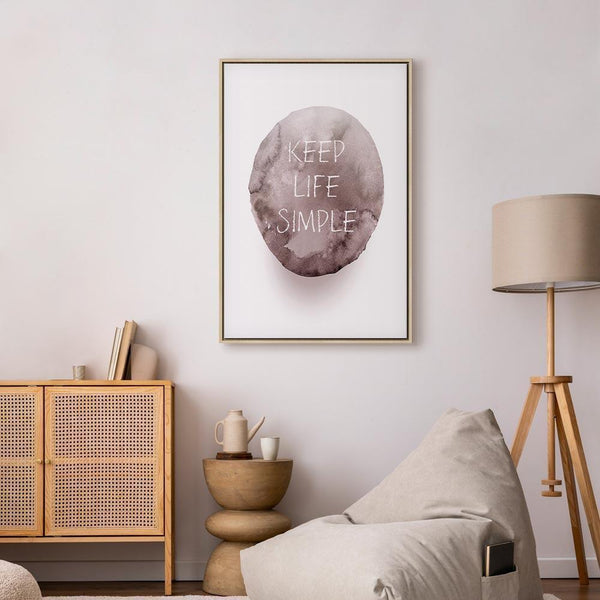 Quadro - Keep Life Simple (1 Part) Vertical