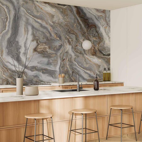 Carta da parati - Stone Abstractions - Marble Textures in Neautral Tones