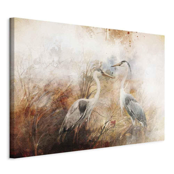 Quadro - Herons on the Hunt (1 Part) Wide