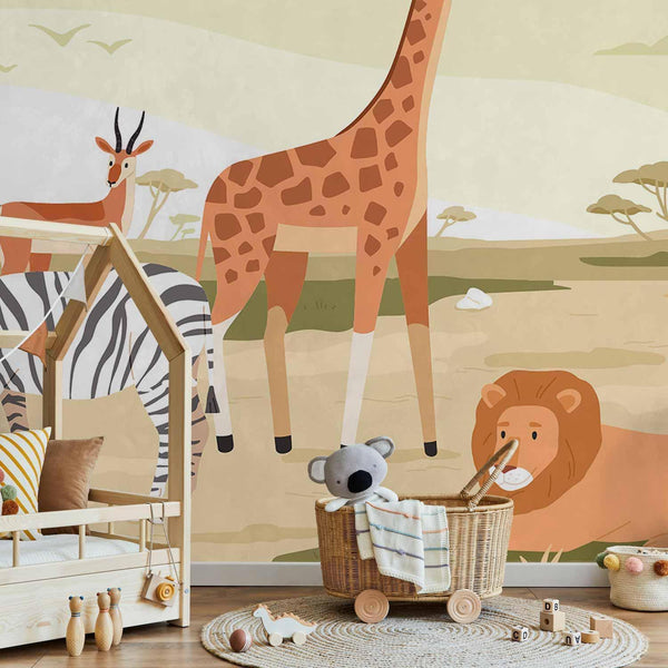 Carta da parati - Animals From Jungle Vector Illustration