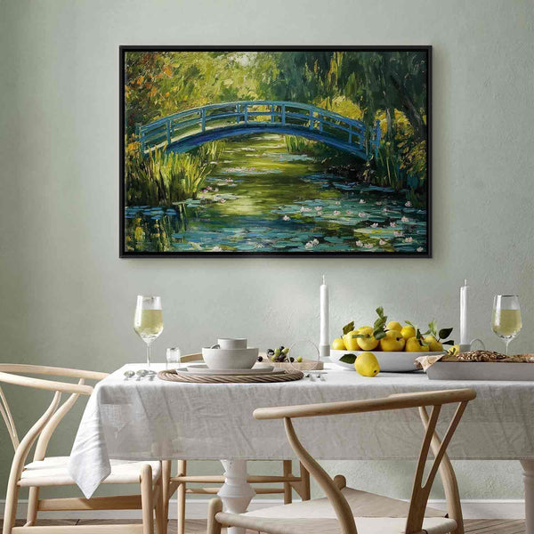 Quadro - Impressionist bridge - painting of a bridge against a picturesque background