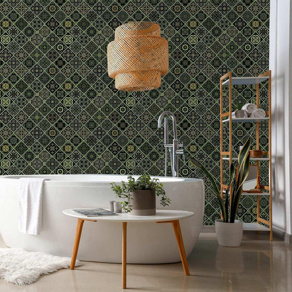 Tappezzeria murale - Olive Mosaic