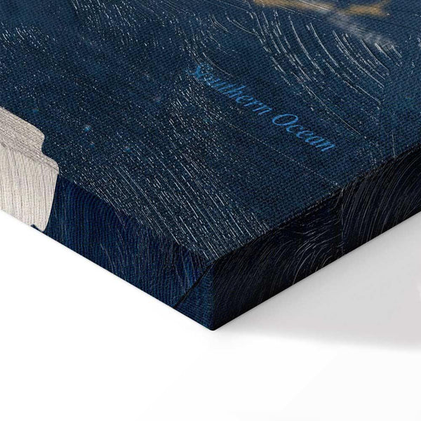 Quadro - World Map: Ink Oceans