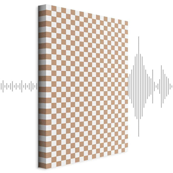 Quadro - Checkerboard Pattern - Brown-White Grid with a Subtle Noise