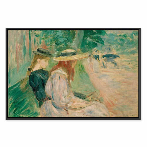 Quadro - Berthe Morisot – Sur un banc de Bois de Boulogne