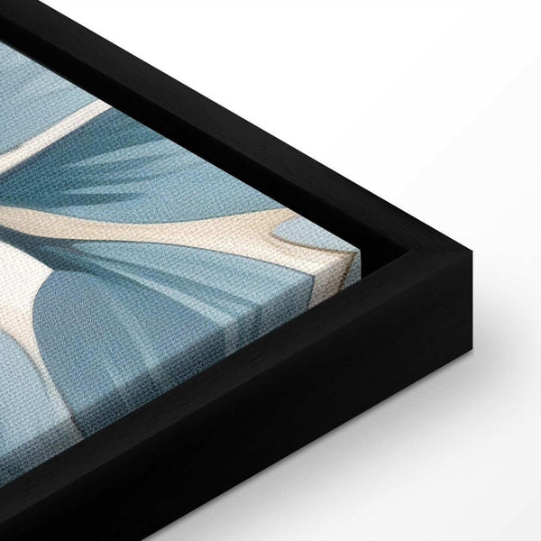 Quadro - Turquoise Flowers in Retro Ambience Floristic Ornaments