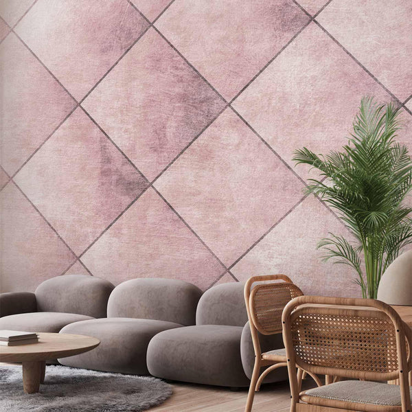Carta da parati - Perfect cuts - uniform geometric pattern in tiled pattern with pattern
