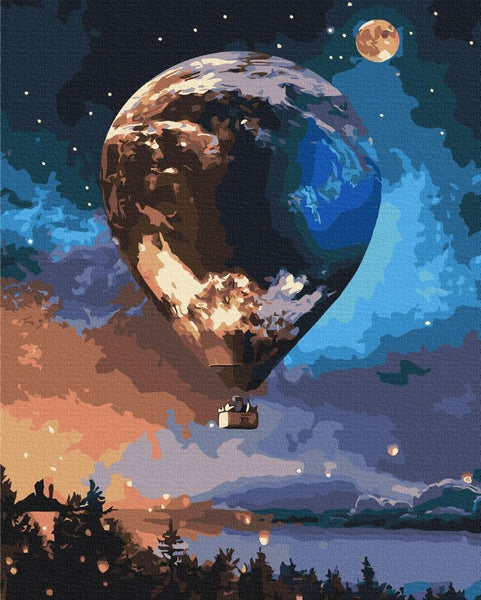 Quadro fai da te - Flight in an extraordinary balloon