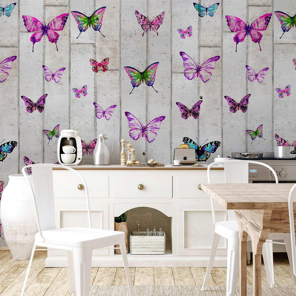 Tappezzeria murale - Butterflies and Concrete