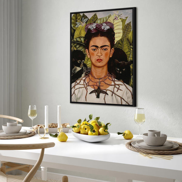 Quadro - Frida Kahlo – Self-Portrait with Thorn Necklace and Hummingbird