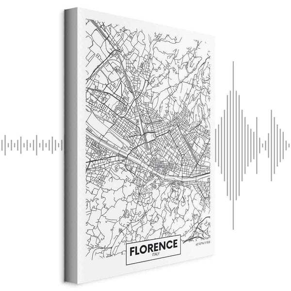Quadro - Florence Map (1 Part) Vertical