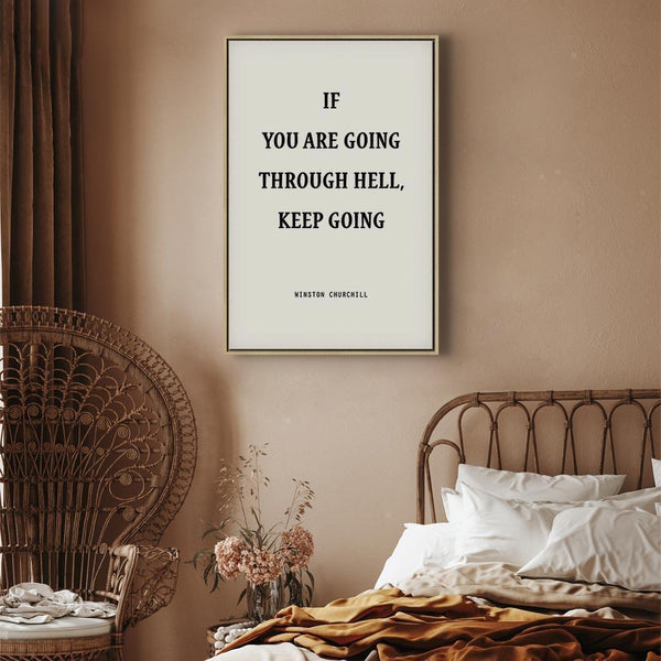 Quadro - Power of Words (1-part) - Winston Churchill's Motivational Quote