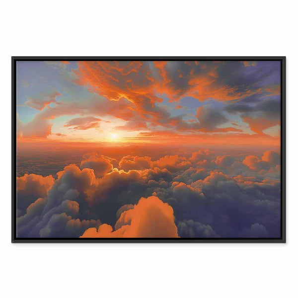 Quadro - When Dawn Tickles the Clouds: A Spectacle of Colors on the Morning Sky