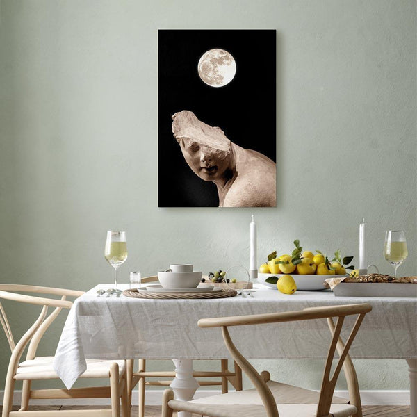 Quadro - Moon and Statue (1 Part) Vertical
