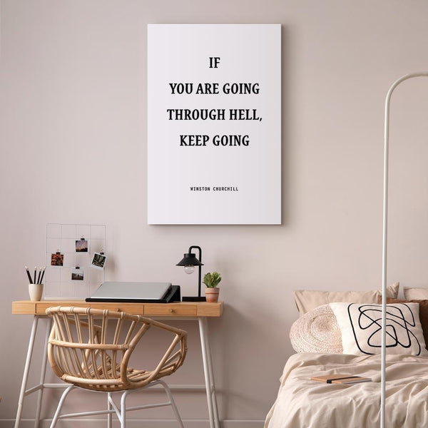 Quadro - Power of Words (1-part) - Winston Churchill's Motivational Quote