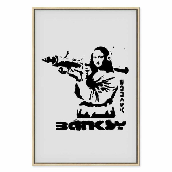 Quadro - Contrast Duel (1-part) - Banksy on Mural with Mona Lisa