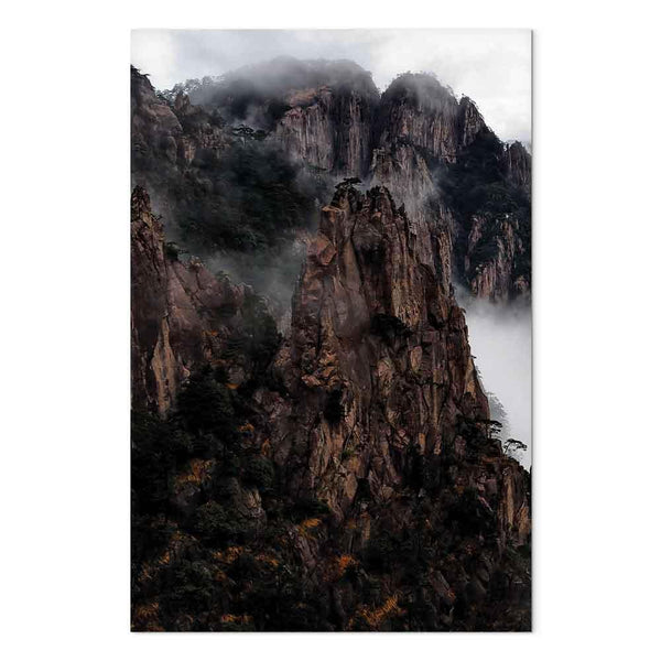 Quadro - Heart of Mountain Landscape (1-part) - Clouds Amid Rocks