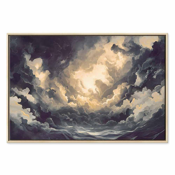 Quadro - Epic Light Play: The Sun Battling for Dominance Over the Clouds