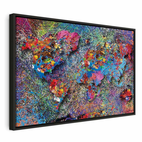 Quadro - Map: Jackson Pollock inspiration