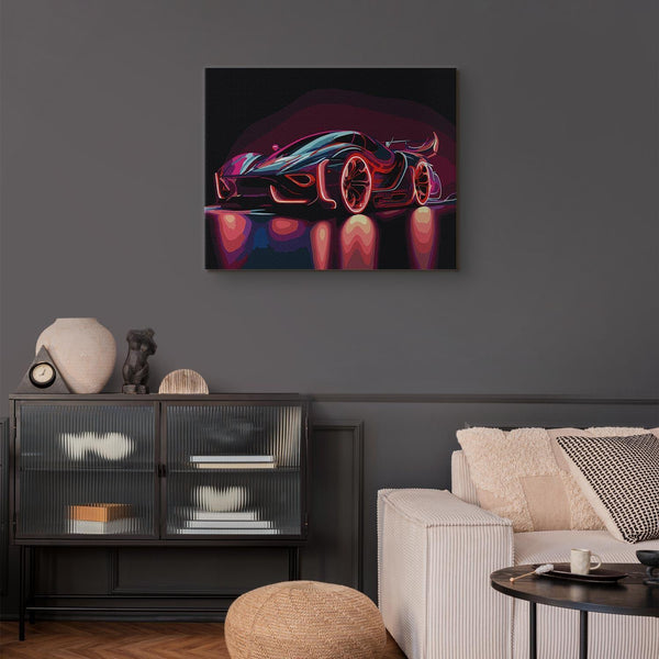 Quadro fai da te - Neon car