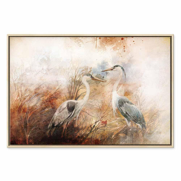 Quadro - Herons on the Hunt (1 Part) Wide
