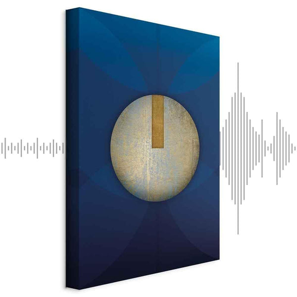 Quadro - In the Shadow of Classic Blue (1-part) - Golden Circle in Abstraction