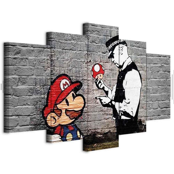 Quadro - Super Mario Mushroom Cop (Banksy)