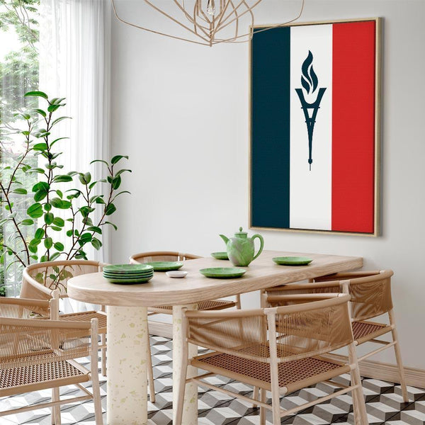 Quadro - Torch Against the Backdrop of the French Flag