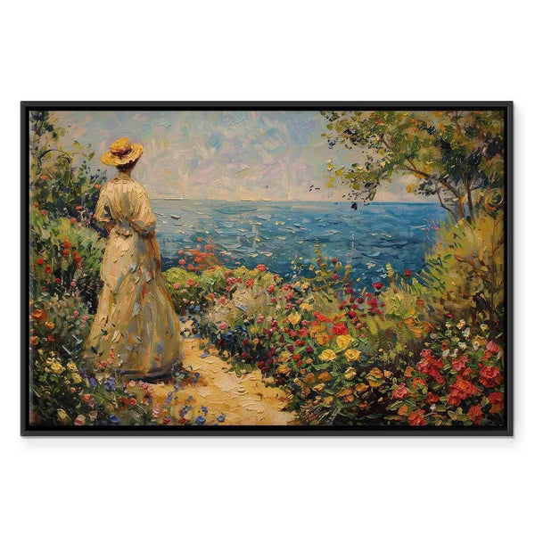 Quadro - Nostalgic impression - a pensive woman contemplating