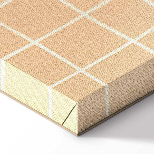 Quadro - Waving Lines - Creamy Grid on a Noisy Pastel Background