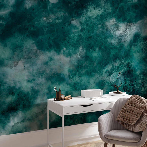 Carta da parati - Malachite respite - modernist abstract background with texture