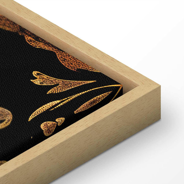 Quadro - Baroque Ornaments in Patinated Gold and Browns: Retro Motif