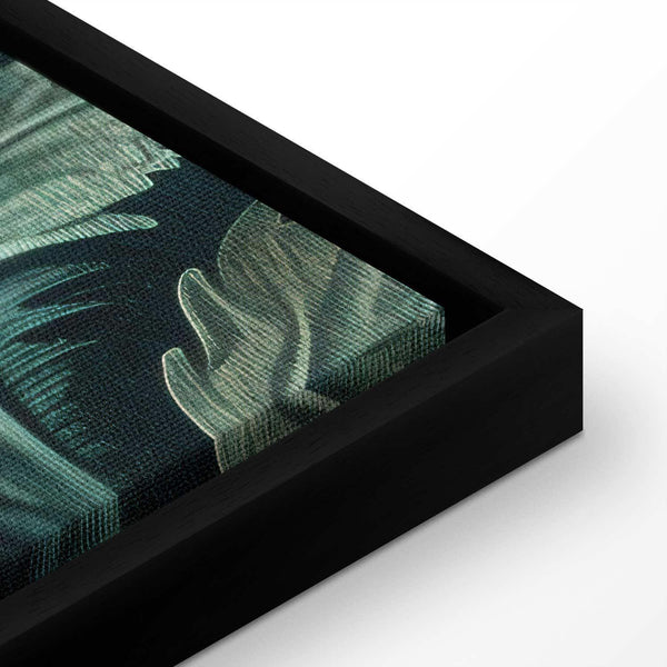 Quadro - Dark Green Victorian Leaves: Botanical Carved Composition
