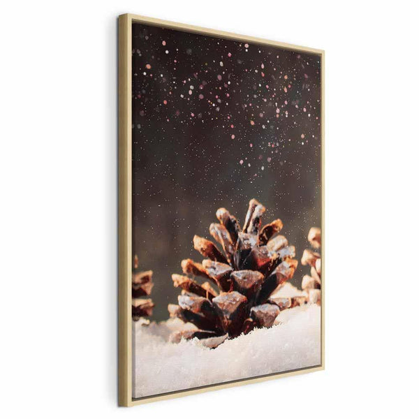 Quadro - Winter Pine Cone (1 Part) Vertical