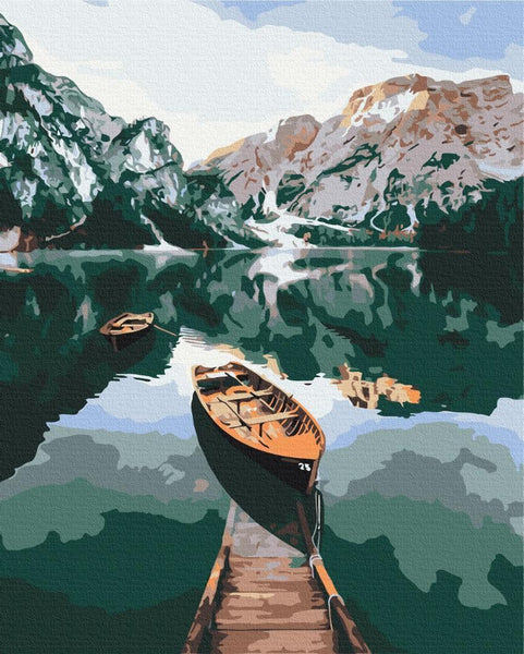 Quadro fai da te - Boats in the Dolomites