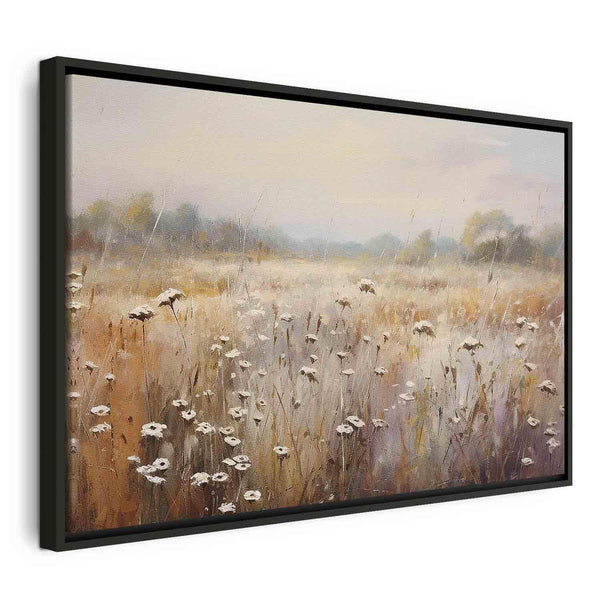 Quadro - Impressionist meadow – field landscape in a pastel colour palette
